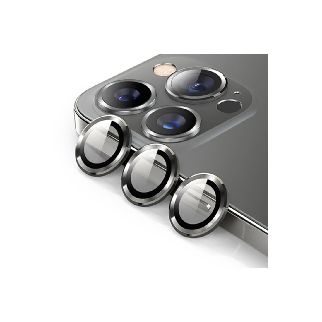  iPhone 14 Pro Max Bind Metal Kamera Lens - Siyah
