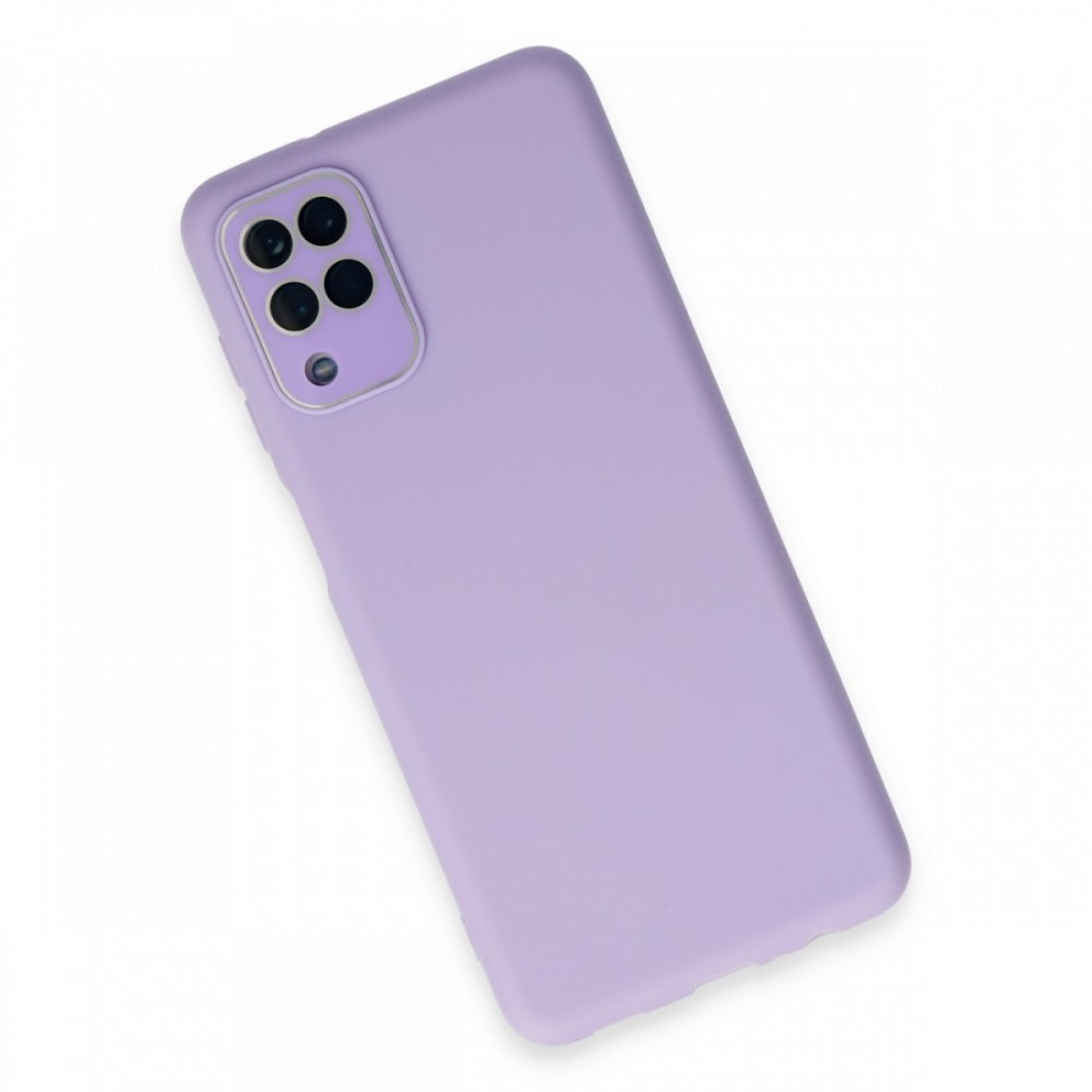  Samsung Galaxy M32 Kılıf Lansman Glass Kapak - Lila
