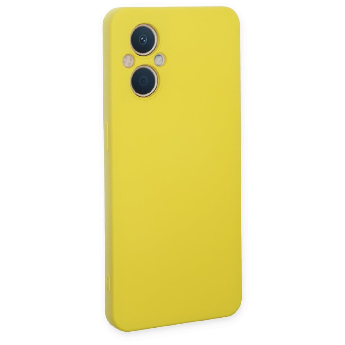 Oppo Reno 8 Lite Kılıf Nano içi Kadife Silikon - Sarı Oppo Reno 8 Lite Kılıf Nano içi Kadife Silikon - Sarı