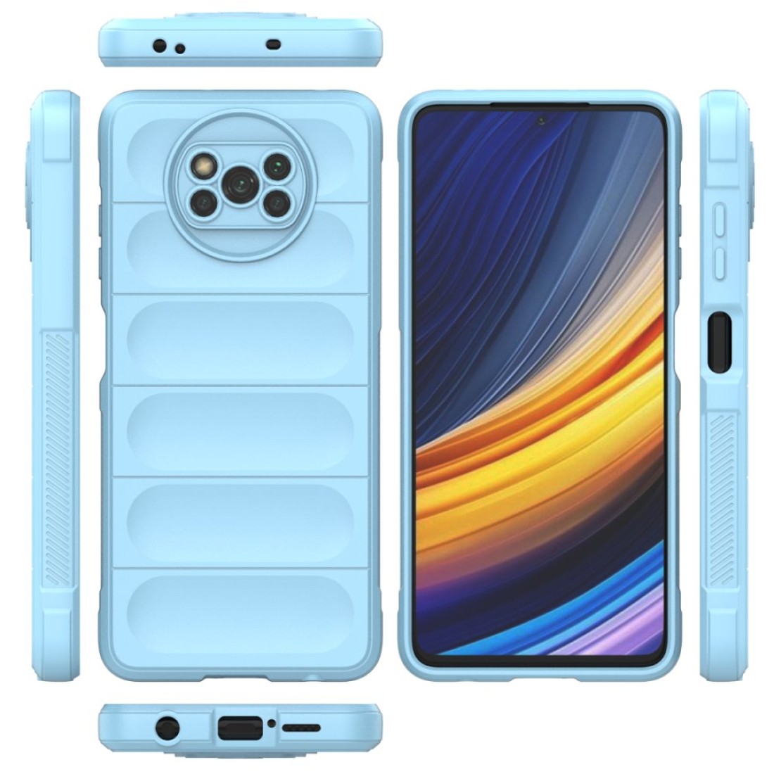 Xiaomi Pocophone X3 Kılıf Optimum Silikon - Sky Blue Xiaomi Pocophone X3 Kılıf Optimum Silikon - Sky Blue