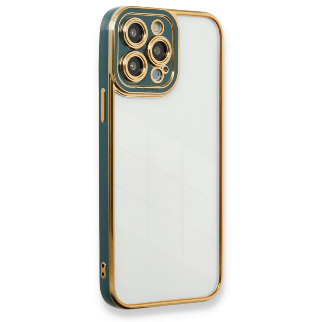  iPhone 14 Pro Kılıf Liva Lens Silikon - Yeşil
