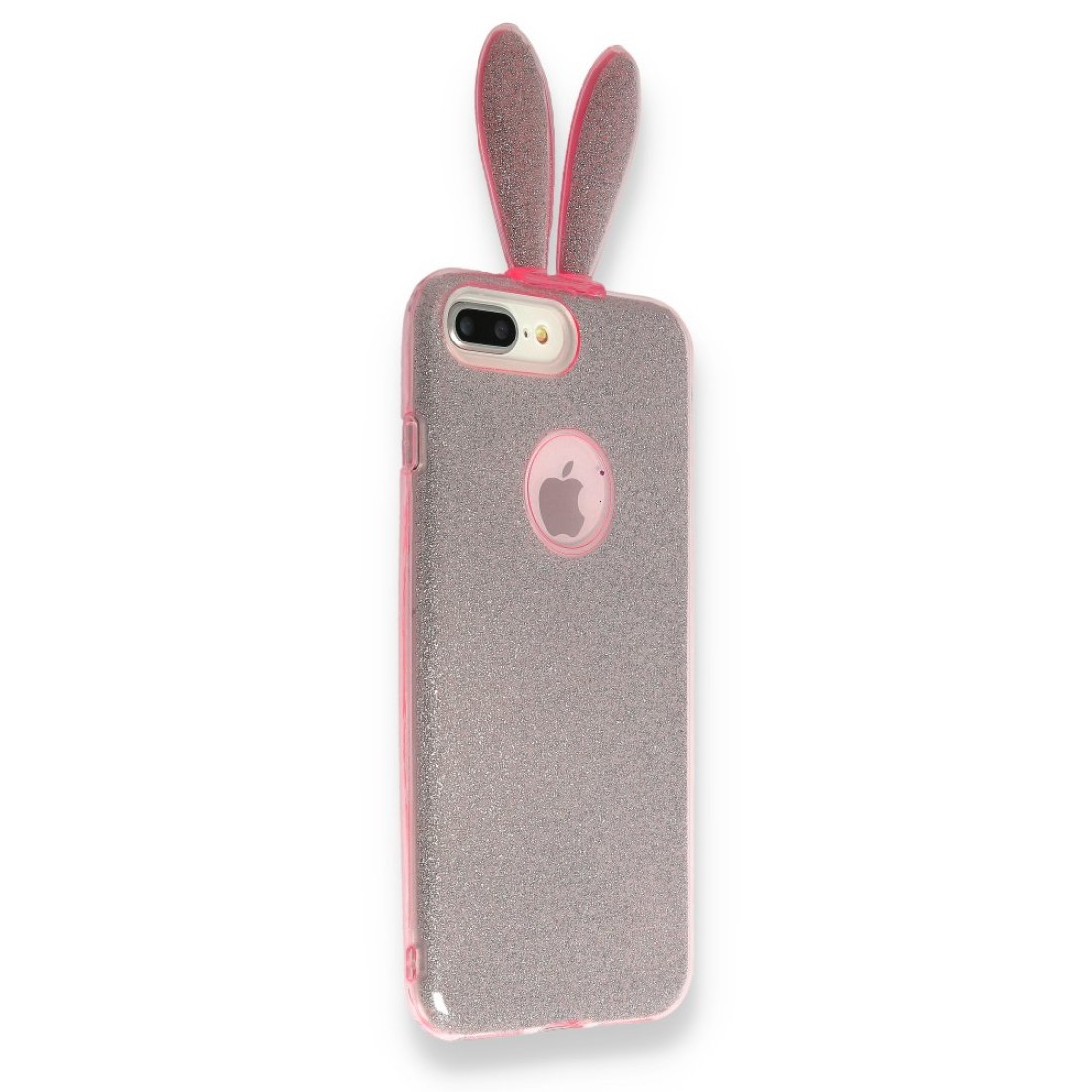  Samsung Galaxy Note 9 Kılıf Rabbit Simli Silikon - Pembe