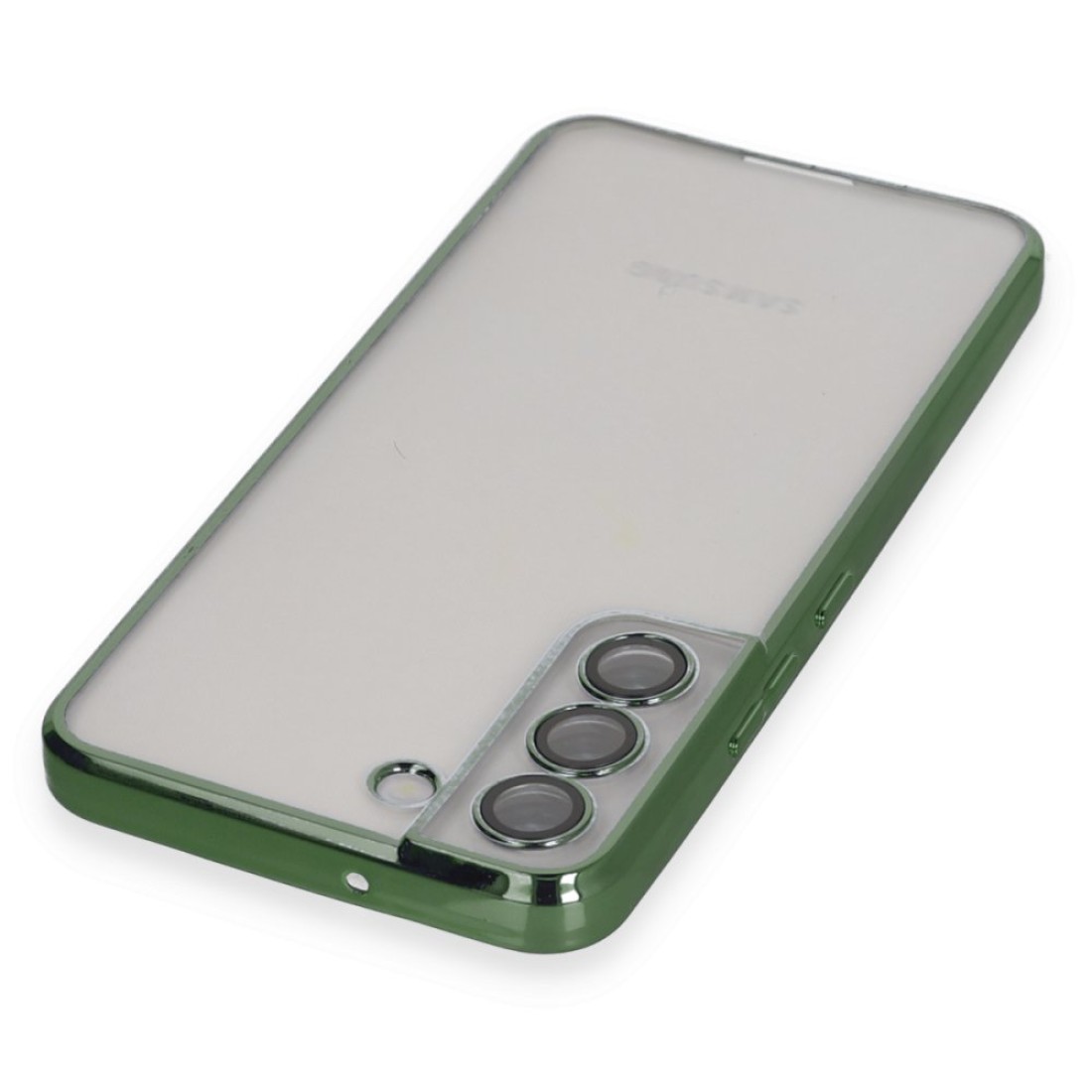  Samsung Galaxy S22 Kılıf Razer Lensli Silikon - Yeşil