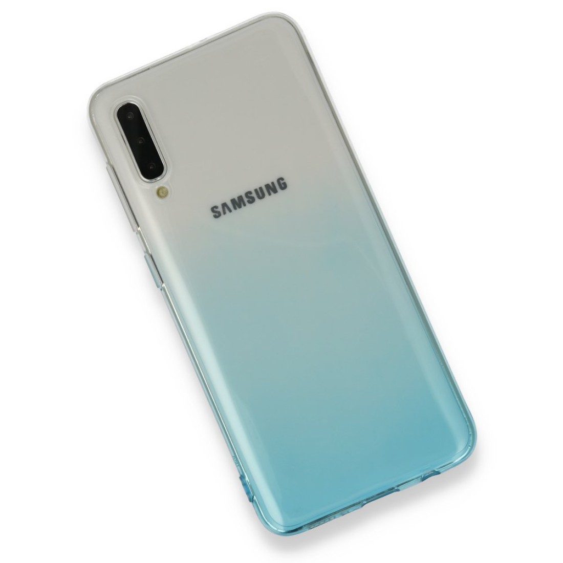  Samsung Galaxy A30S Kılıf Lüx Çift Renkli Silikon - Turkuaz