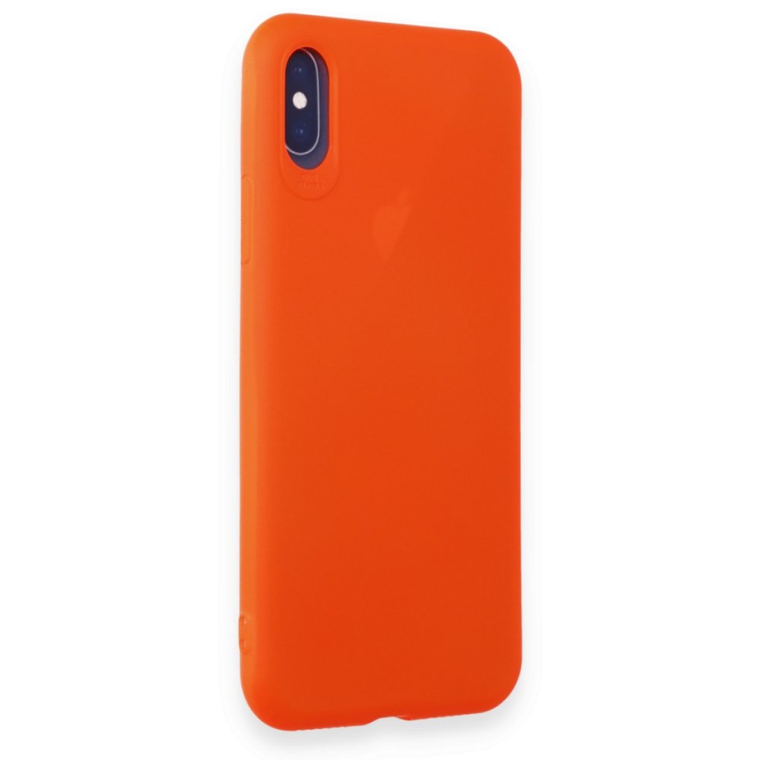  iPhone X Kılıf First Silikon - Parlak Turuncu
