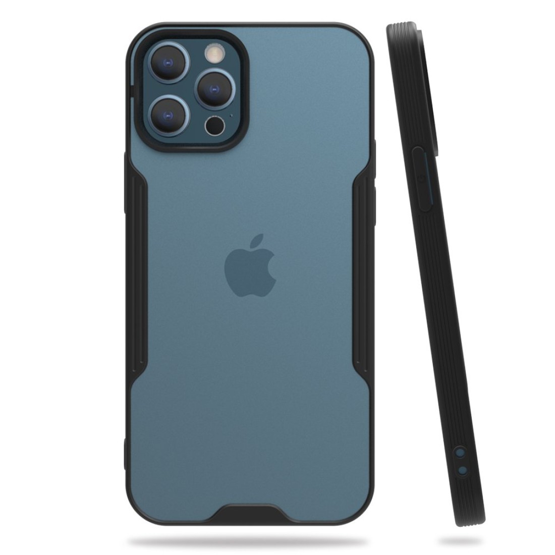  iPhone 12 Pro Kılıf Platin Silikon - Siyah
