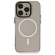  iPhone 14 Pro Kılıf Anka PC Magneticsafe Sert Metal Kapak - Şeffaf