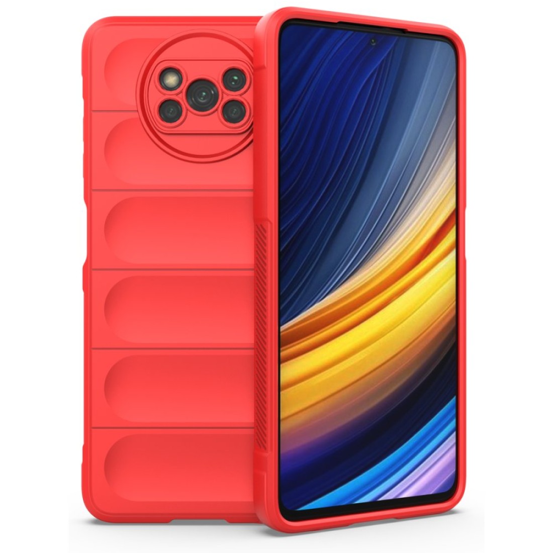  Xiaomi Pocophone X3 Kılıf Optimum Silikon - Kırmızı