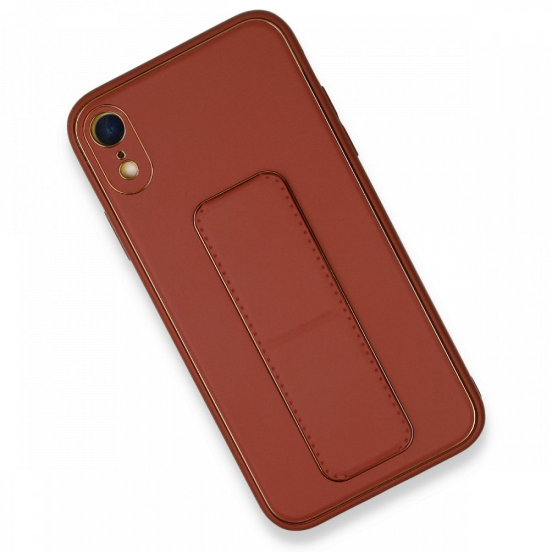  iPhone XR Kılıf Coco Deri Standlı Kapak - Fuşya