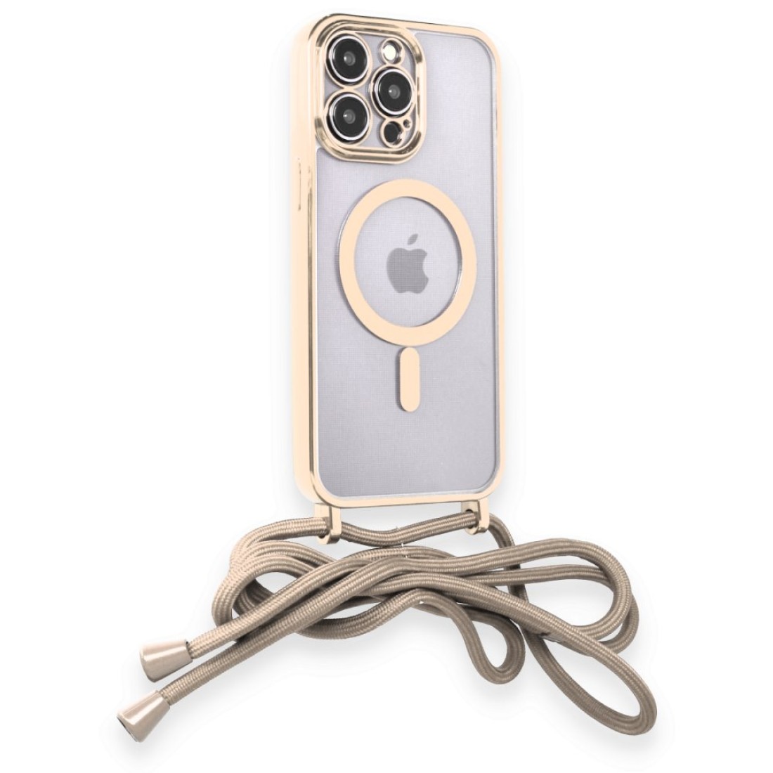 iPhone 14 Pro Kılıf Divo Lazer Askılı Magsafe Kapak - Gold iPhone 14 Pro Kılıf Divo Lazer Askılı Magsafe Kapak - Gold