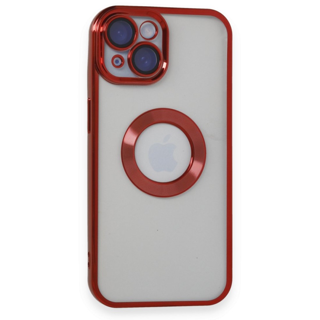  iPhone 15 Kılıf Slot Silikon - Kırmızı