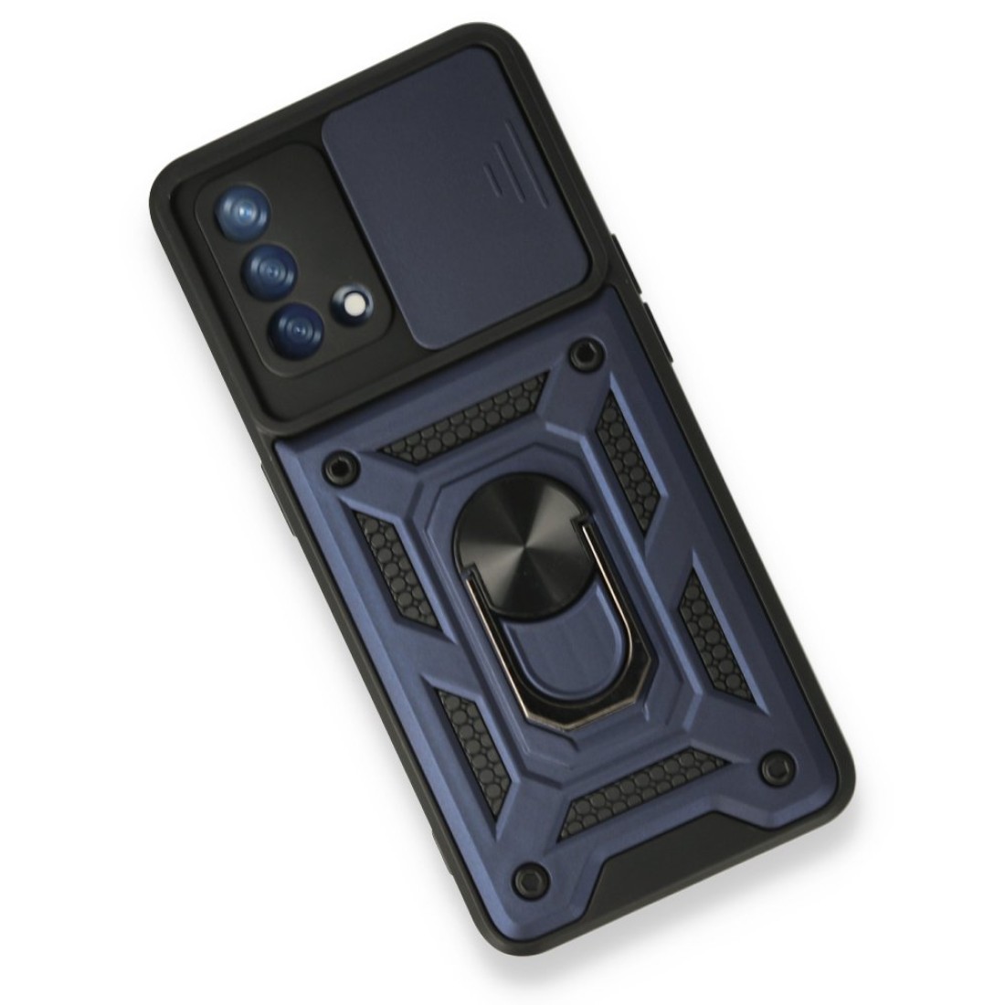 Oppo A74 4G Kılıf Pars Lens Yüzüklü Silikon - Lacivert Oppo A74 4G Kılıf Pars Lens Yüzüklü Silikon - Lacivert
