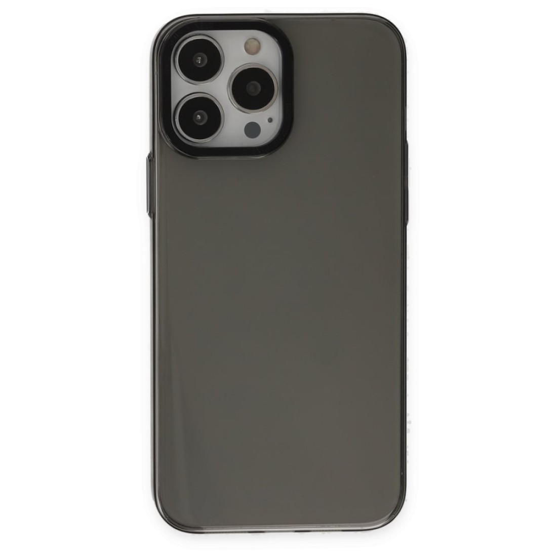  iPhone 14 Pro Kılıf Anka PC Sert Metal Kapak - Siyah