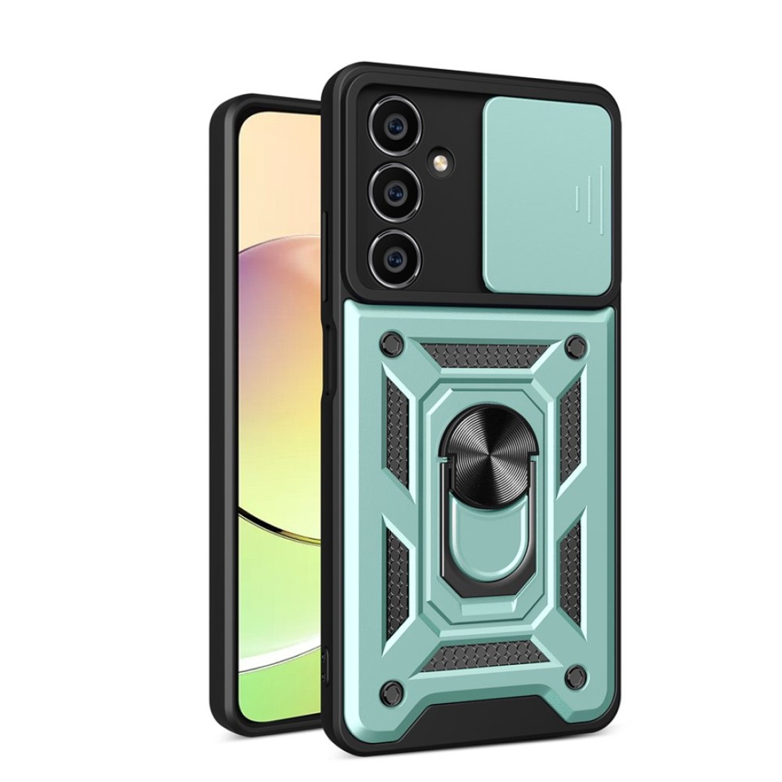  Samsung Galaxy A05 Kılıf Pars Lens Yüzüklü Silikon - Yeşil