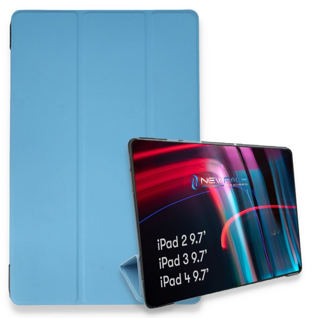  iPad 2 9.7 Kılıf Tablet Smart Kılıf - Mavi