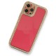  iPhone 12 Pro Kılıf Solo Taşlı Silikon - Pembe