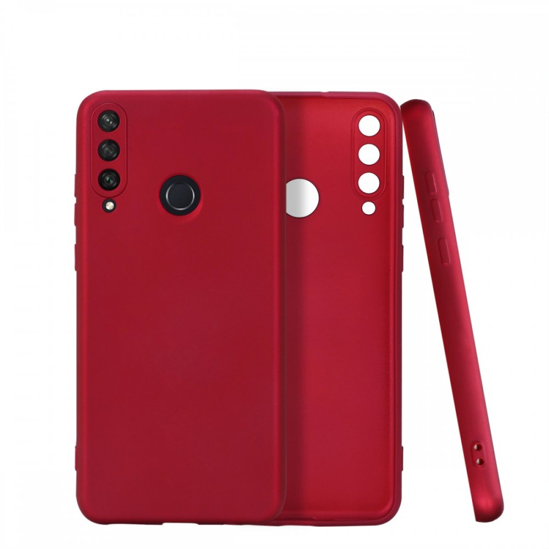  Huawei Y6P Kılıf First Silikon - Bordo