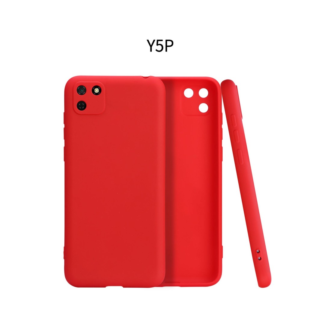  Huawei Y5P Kılıf First Silikon - Kırmızı
