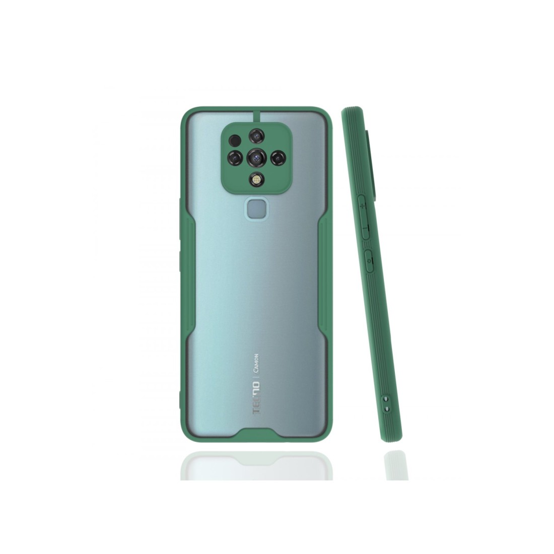  Tecno Camon 16 Kılıf Platin Silikon - Yeşil