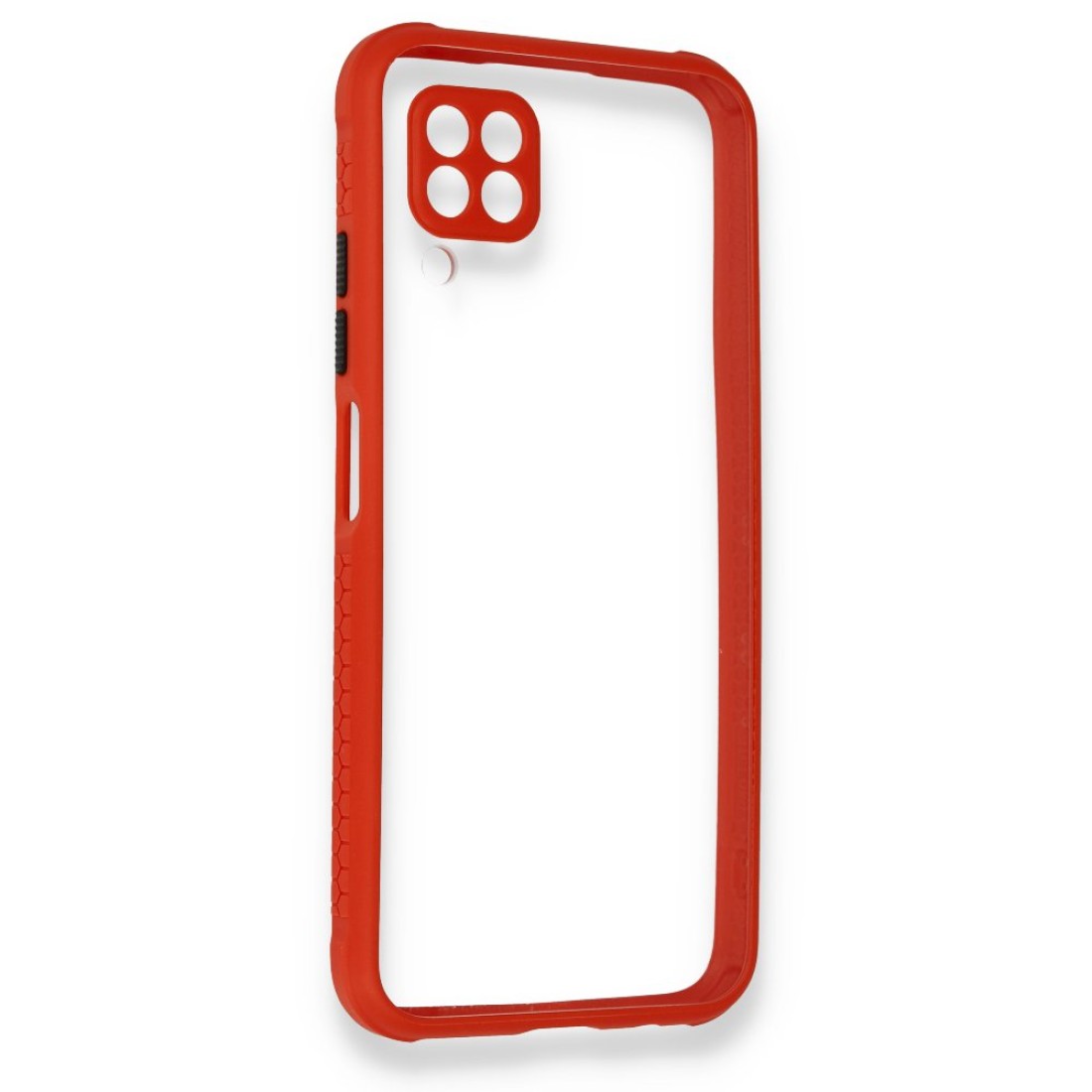  Huawei P40 Lite Kılıf Miami Şeffaf Silikon - Kırmızı