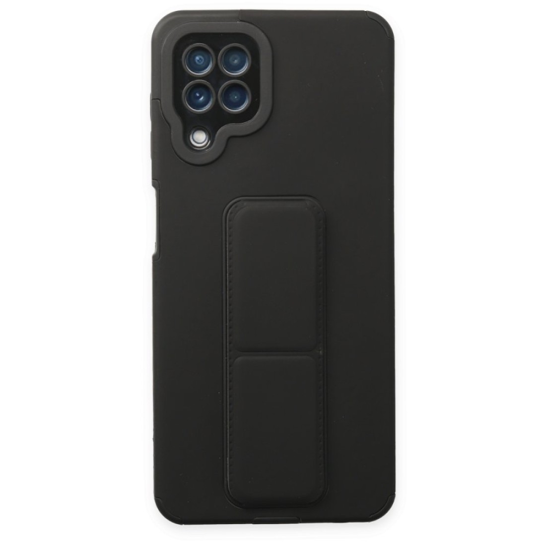  Samsung Galaxy M32 Kılıf Mega Standlı Silikon - Siyah