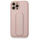 iPhone 12 Pro Kılıf Coco Deri Standlı Kapak - Pembe iPhone 12 Pro Kılıf Coco Deri Standlı Kapak - Pembe