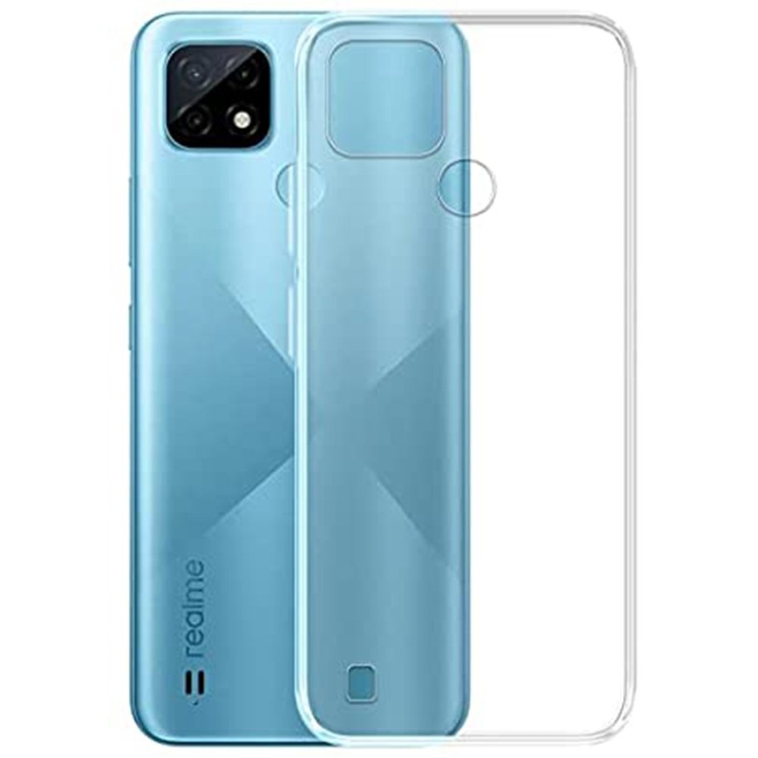  Realme C21 Kılıf Deluxe 2mm Şeffaf Silikon - Şeffaf