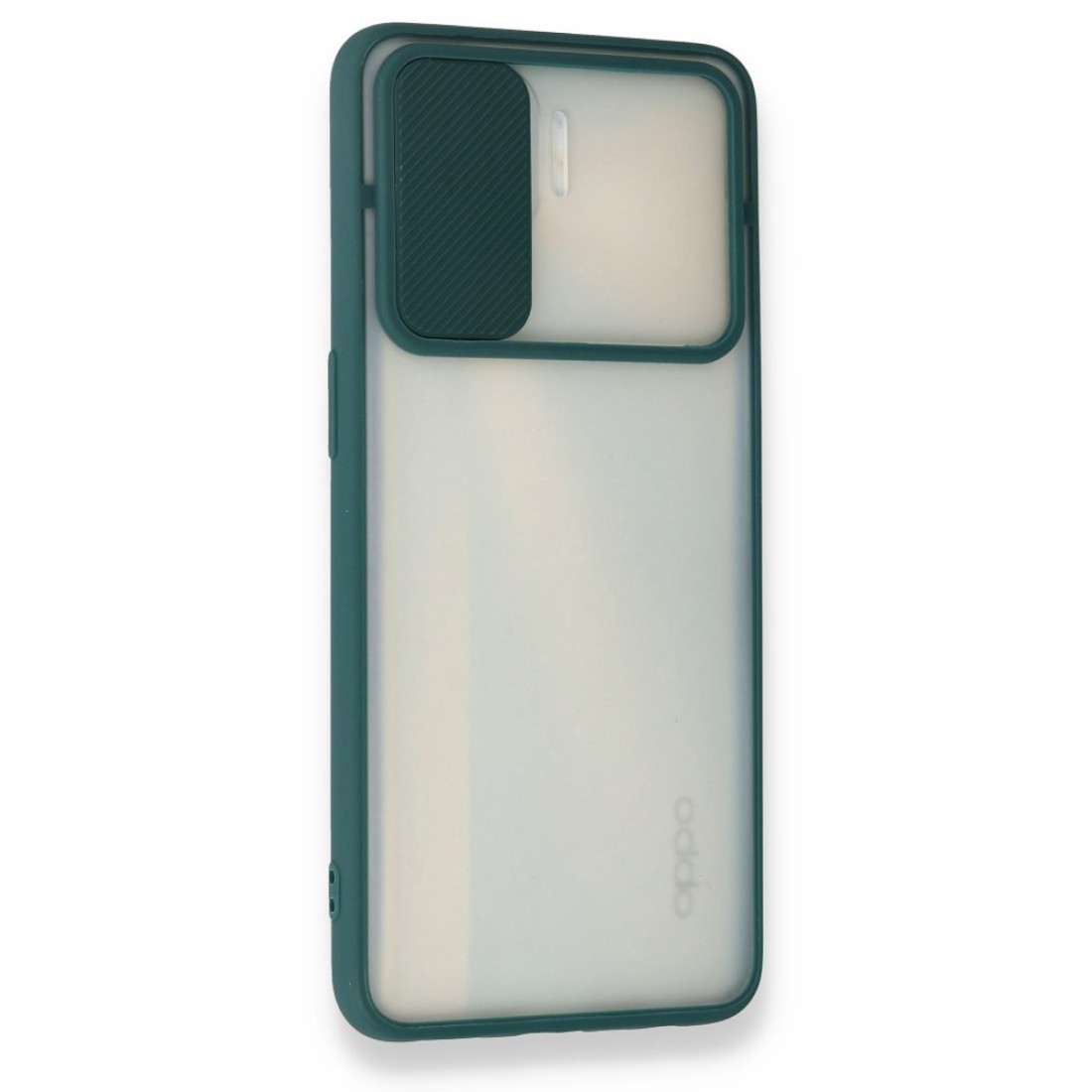 Oppo Reno 4 Lite Kılıf Palm Buzlu Kamera Sürgülü Silikon - Yeşil Oppo Reno 4 Lite Kılıf Palm Buzlu Kamera Sürgülü Silikon - Yeşil