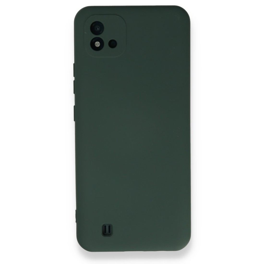  Realme C11 2021 Kılıf Nano içi Kadife Silikon - Koyu Yeşil