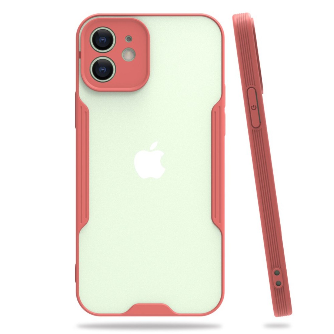  iPhone 12 Kılıf Platin Silikon - Pembe