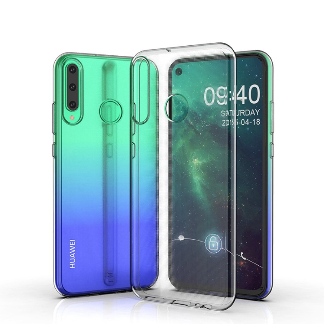 Huawei Y6P Kılıf Lüx Şeffaf Silikon - Şeffaf Huawei Y6P Kılıf Lüx Şeffaf Silikon - Şeffaf