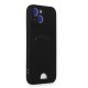  iPhone 15 Kılıf Kelvin Kartvizitli Silikon - Siyah