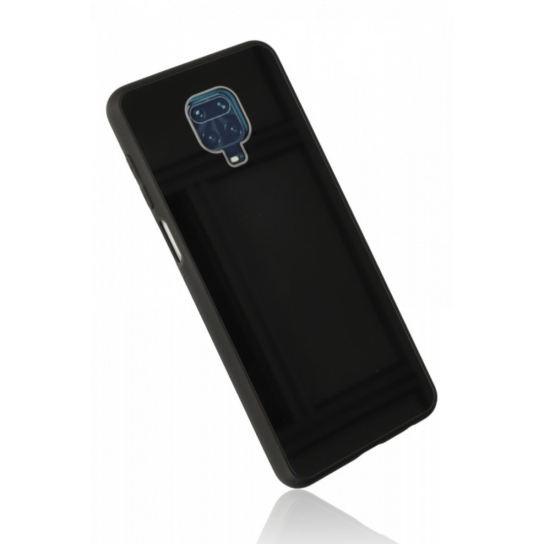  Xiaomi Redmi Note 9S Kılıf Glass Kapak - Siyah