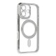  iPhone 16 Kılıf Joke Simli Magneticsafe Kılıf - Gümüş
