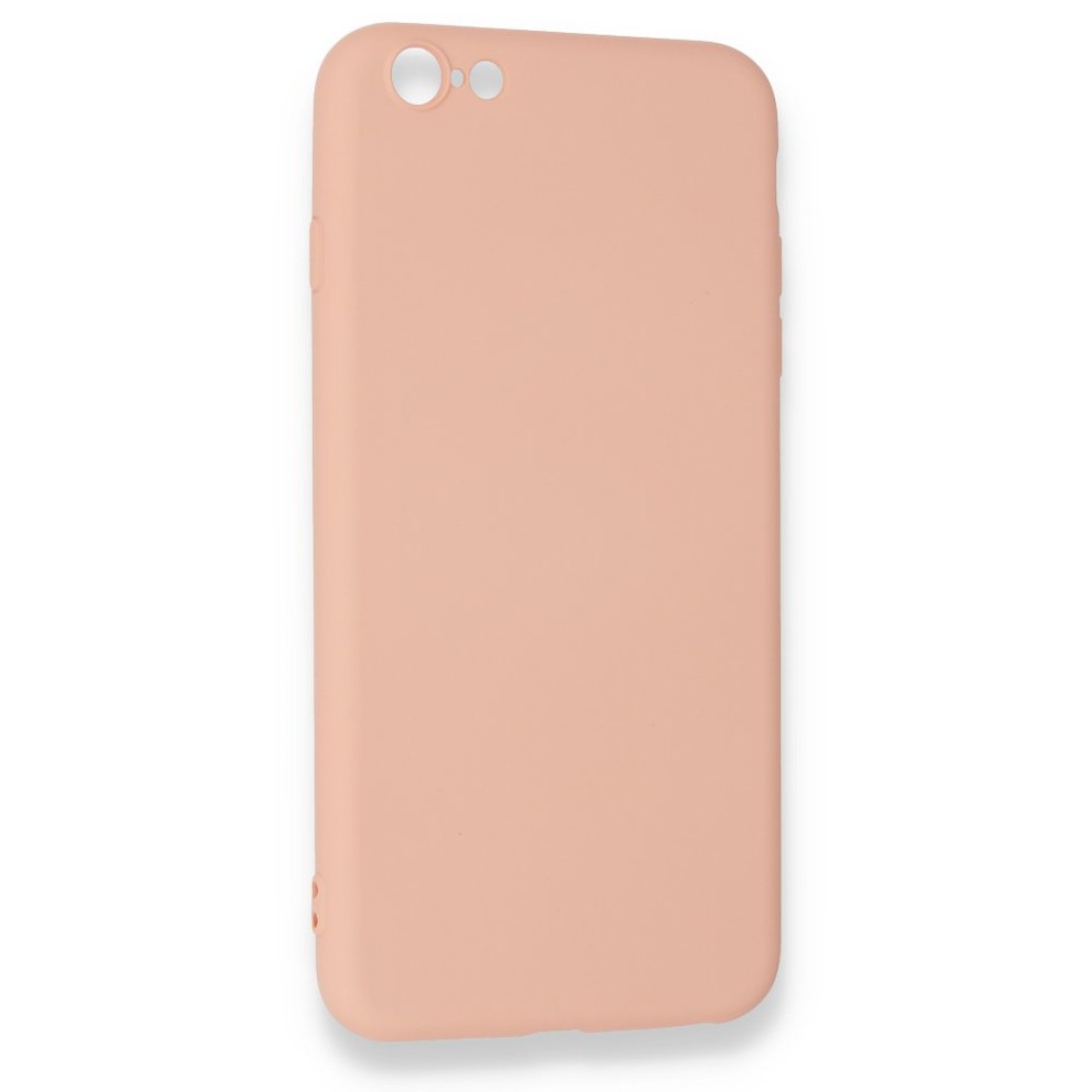 iPhone 6 Plus Kılıf Nano içi Kadife Silikon - Pudra iPhone 6 Plus Kılıf Nano içi Kadife Silikon - Pudra