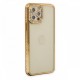  iPhone 12 Pro Kılıf Joke Taşlı Silikon - Gold
