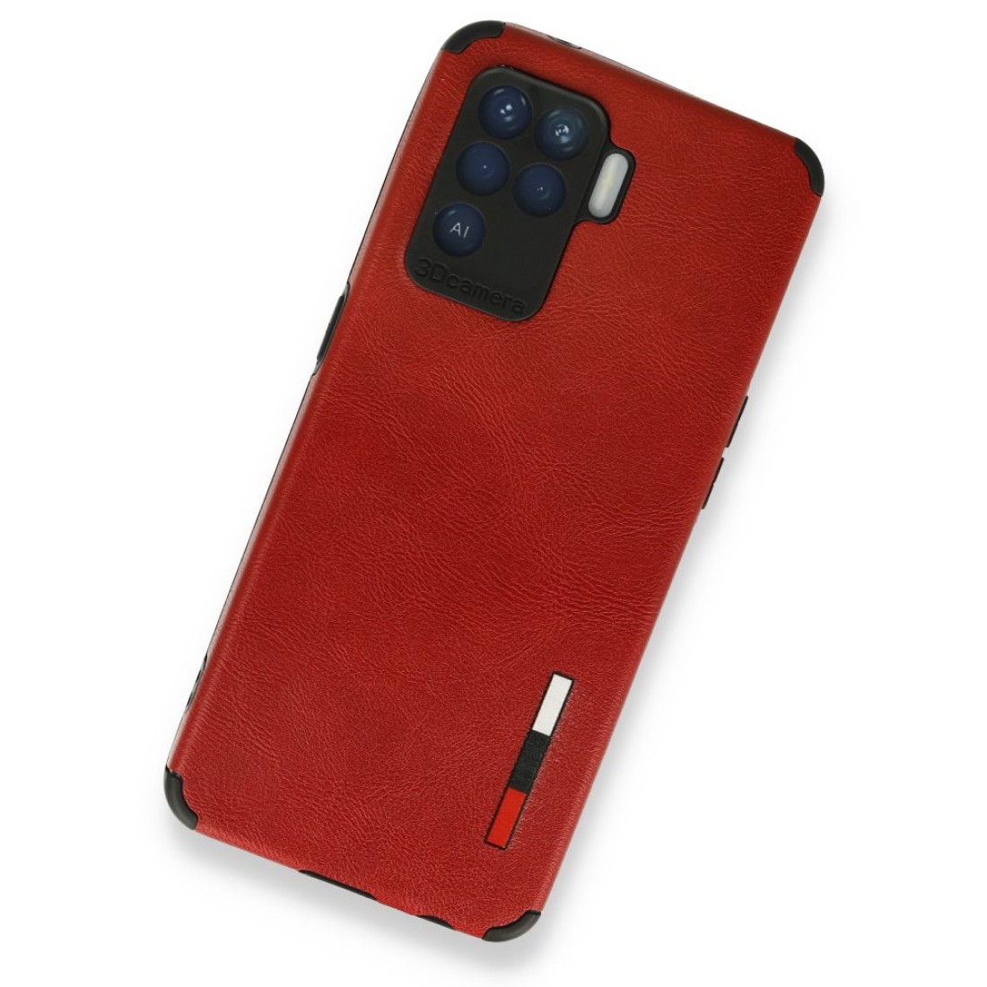  Oppo Reno 5 Lite Kılıf Loop Deri Silikon - Kırmızı