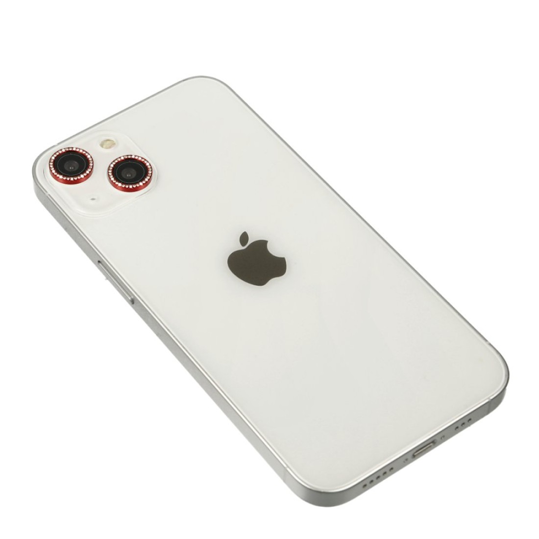  iPhone 14 Plus Diamond Kamera Lens - Kırmızı