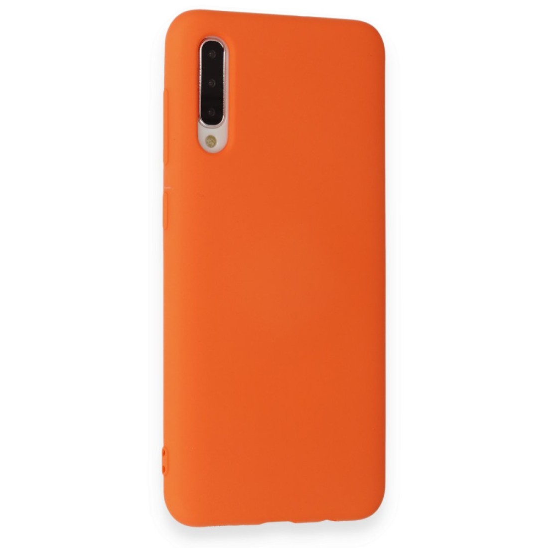 Samsung Galaxy A70 Kılıf Nano içi Kadife Silikon - Turuncu Samsung Galaxy A70 Kılıf Nano içi Kadife Silikon - Turuncu