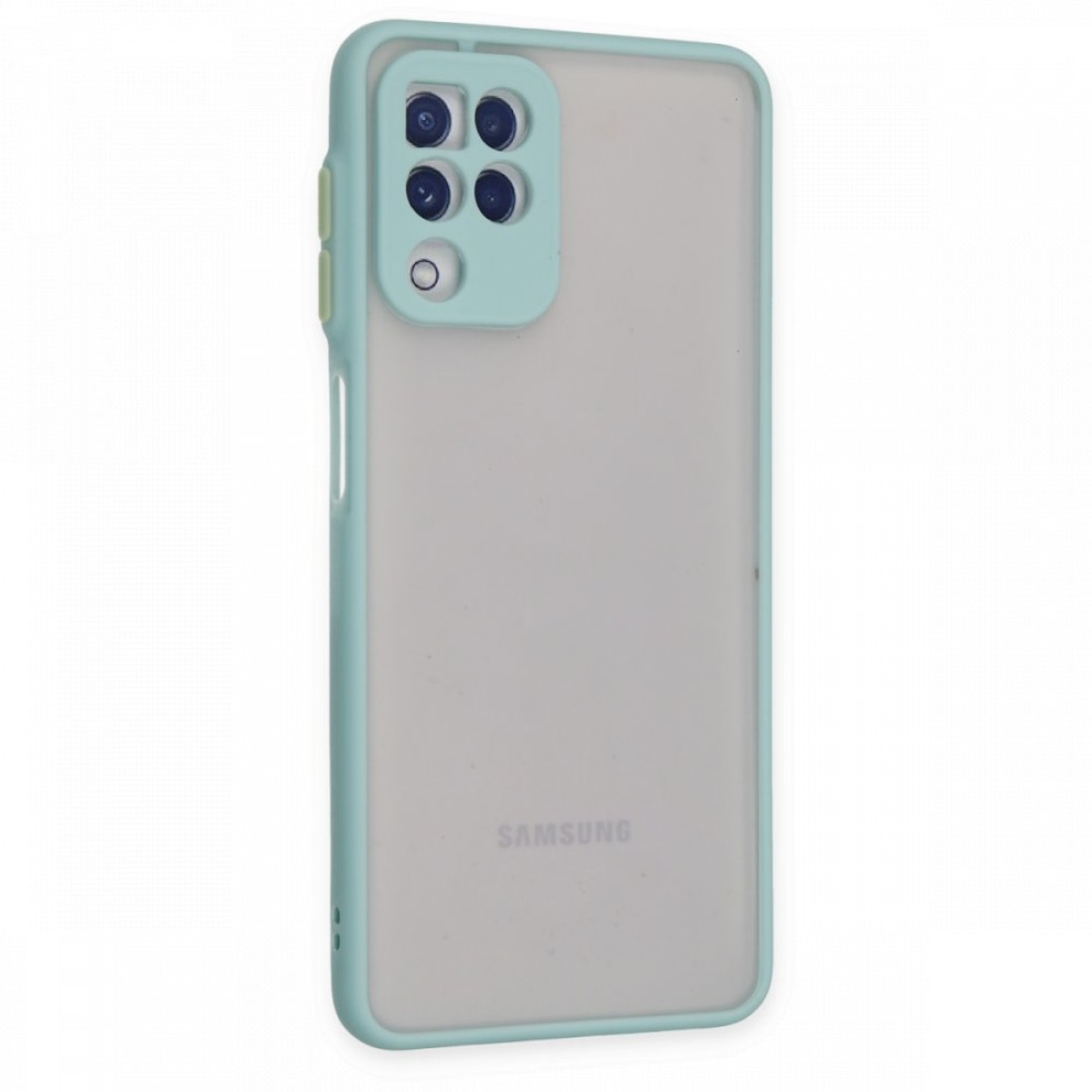  Samsung Galaxy M32 Kılıf Montreal Silikon Kapak - Turkuaz
