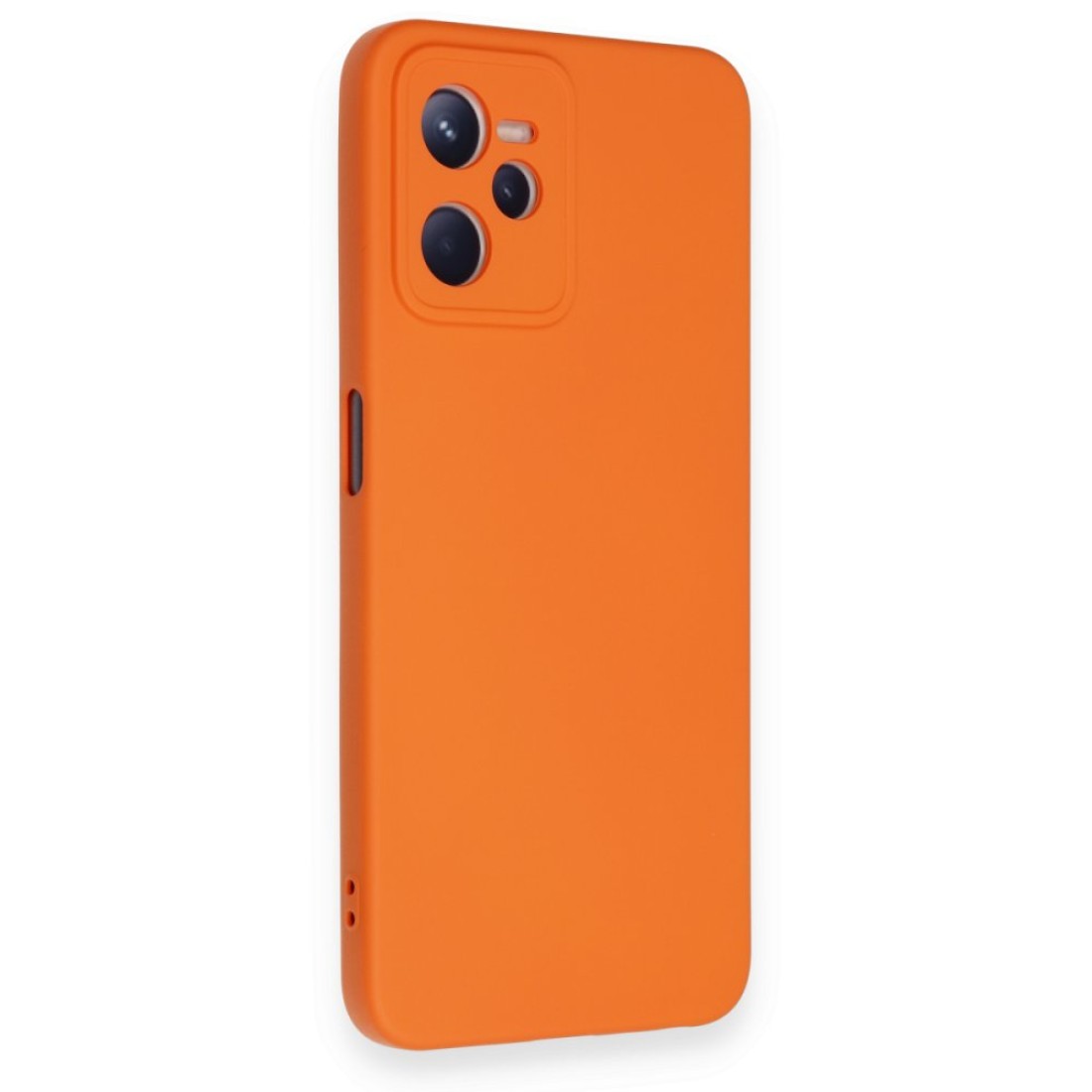 Realme C35 Kılıf Nano içi Kadife Silikon - Turuncu Realme C35 Kılıf Nano içi Kadife Silikon - Turuncu