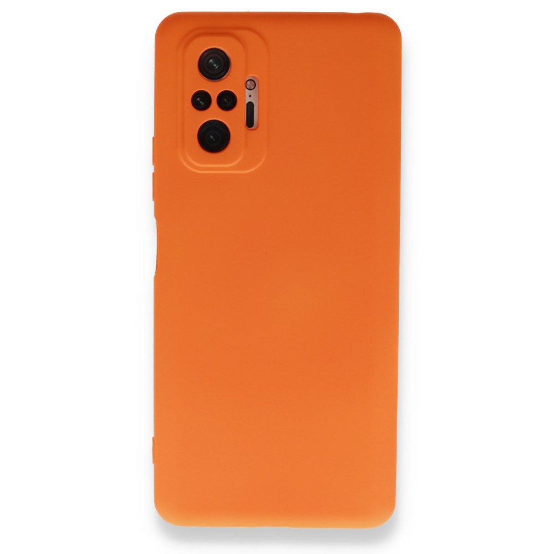  Xiaomi Redmi Note 10 Pro Kılıf Nano içi Kadife Silikon - Turuncu