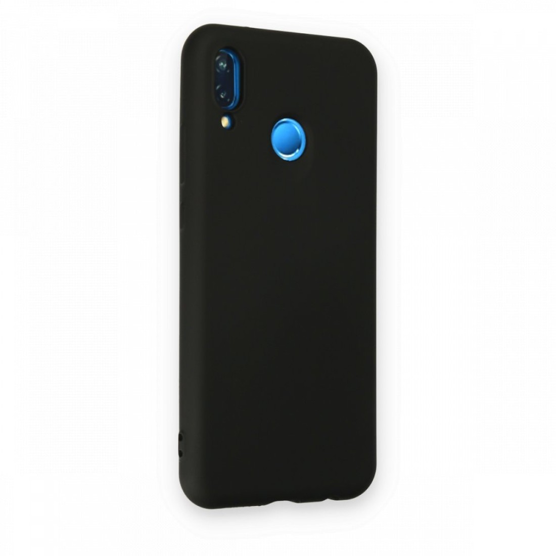  Huawei P20 Lite Kılıf Nano içi Kadife Silikon - Siyah