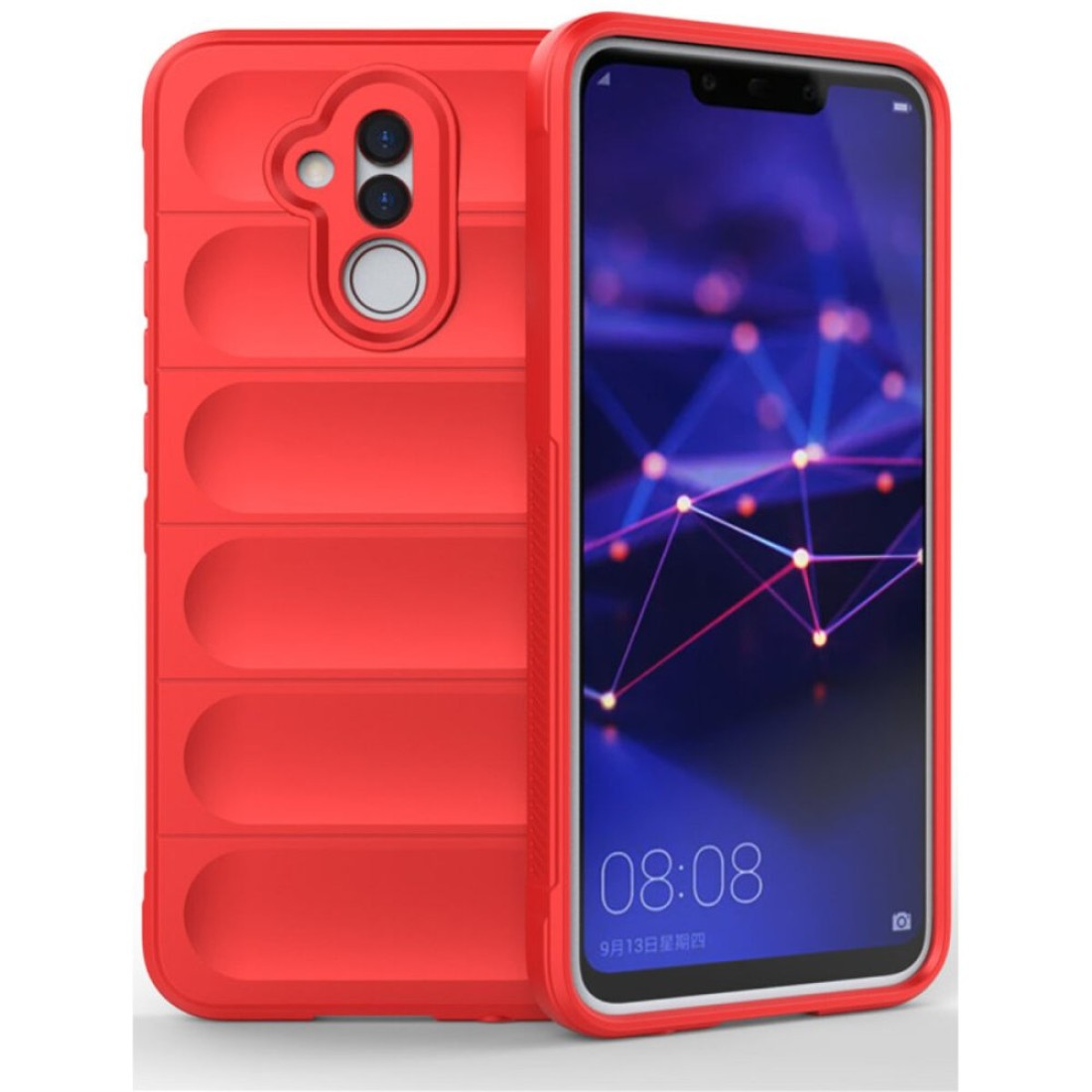  Huawei Mate 20 Lite Kılıf Optimum Silikon - Kırmızı