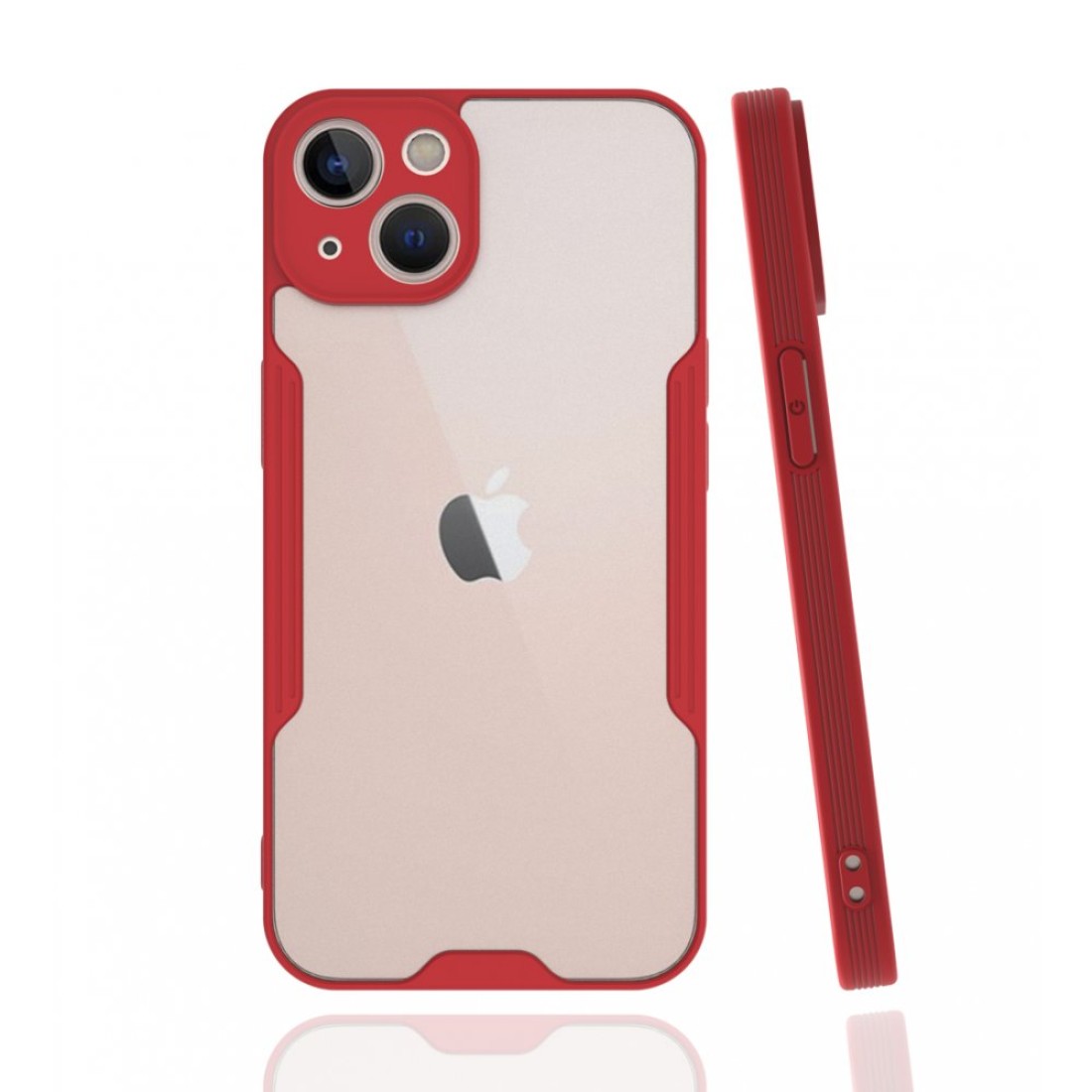  iPhone 13 Mini Kılıf Platin Silikon - Kırmızı