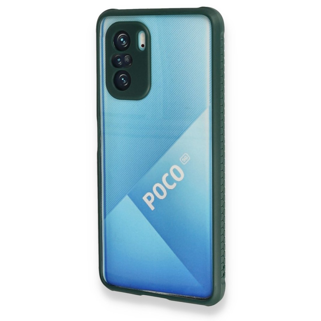  Xiaomi Redmi K40 Kılıf Miami Şeffaf Silikon - Koyu Yeşil
