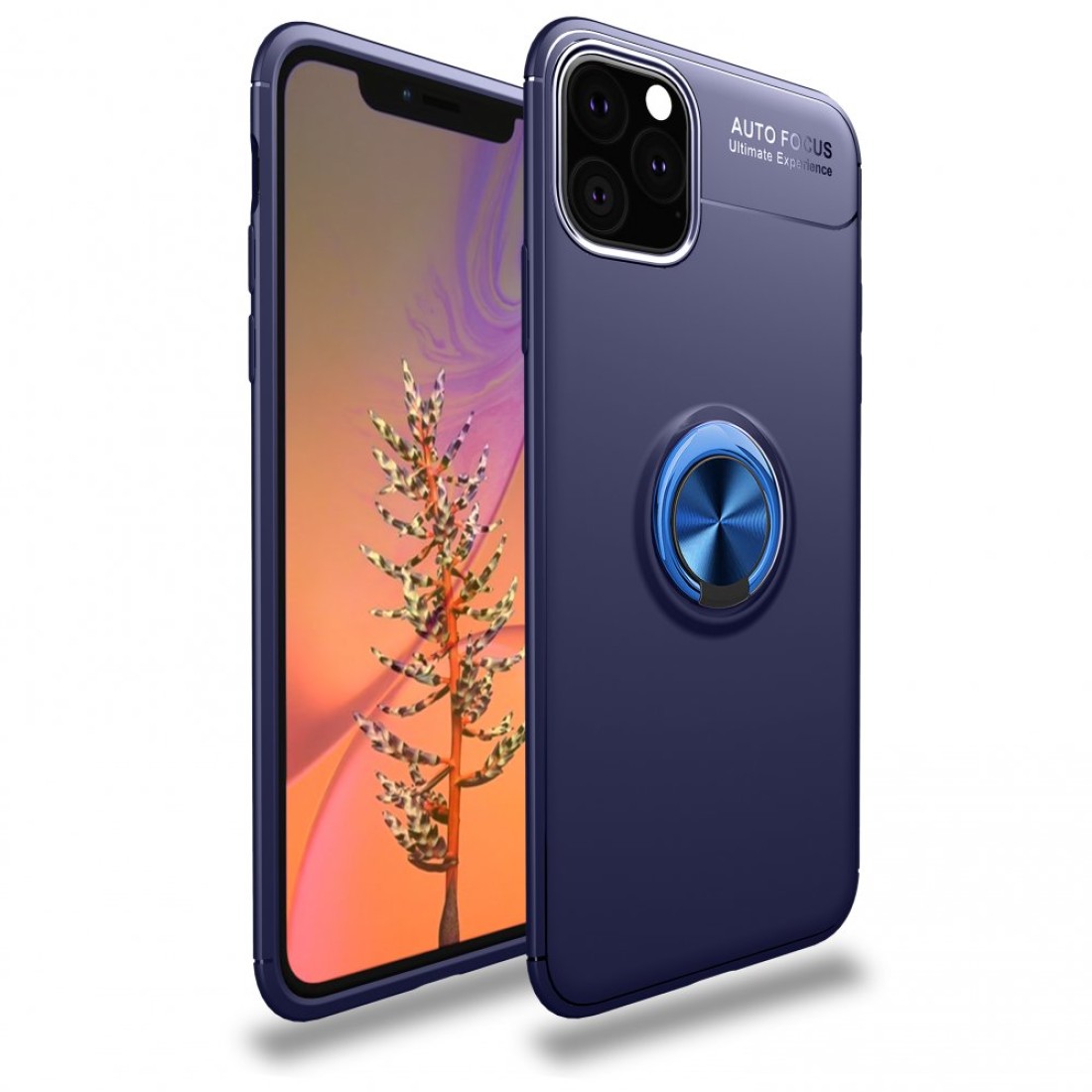  iPhone 11 Pro Kılıf Range Yüzüklü Silikon - Mavi
