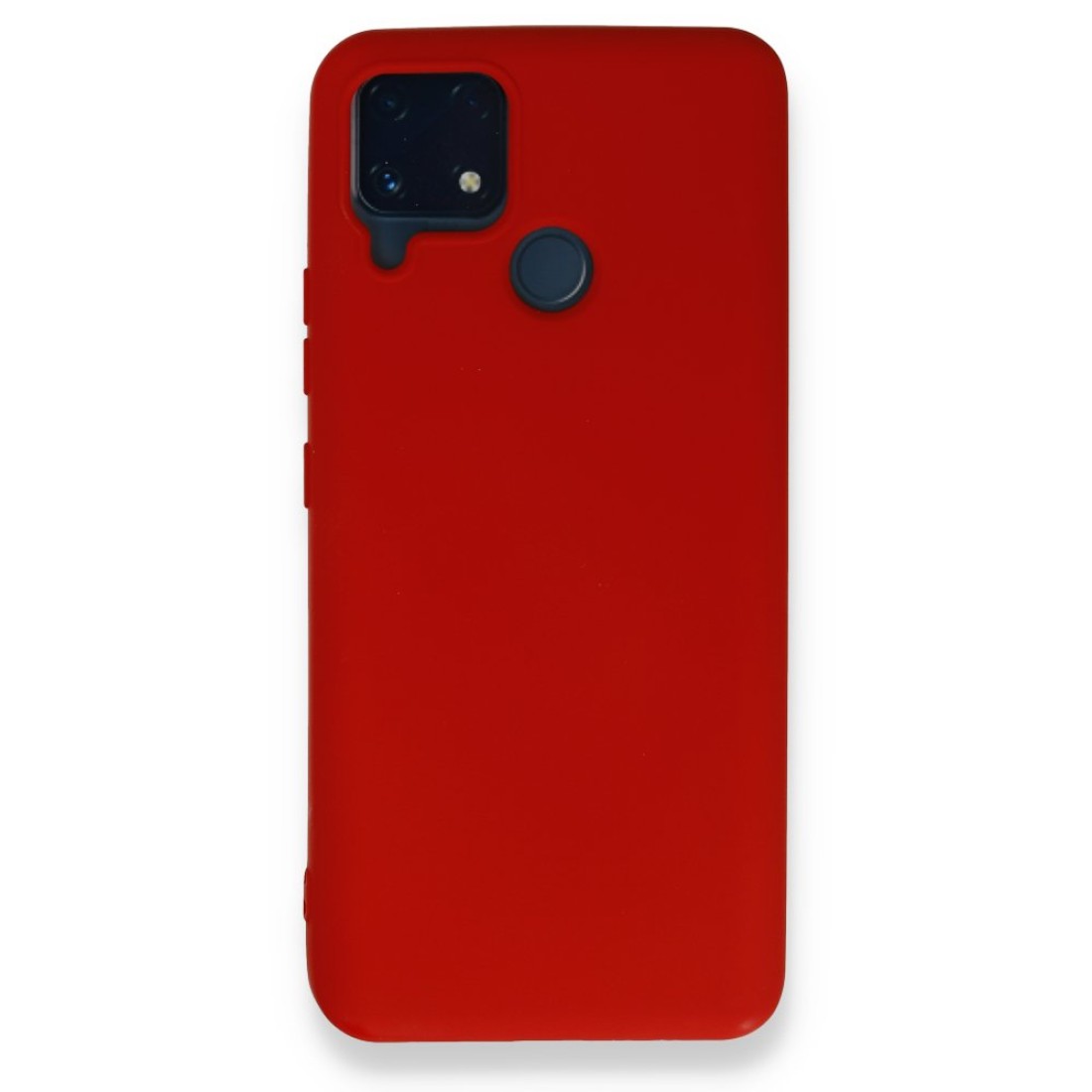  Realme C25 Kılıf Nano içi Kadife Silikon - Kırmızı