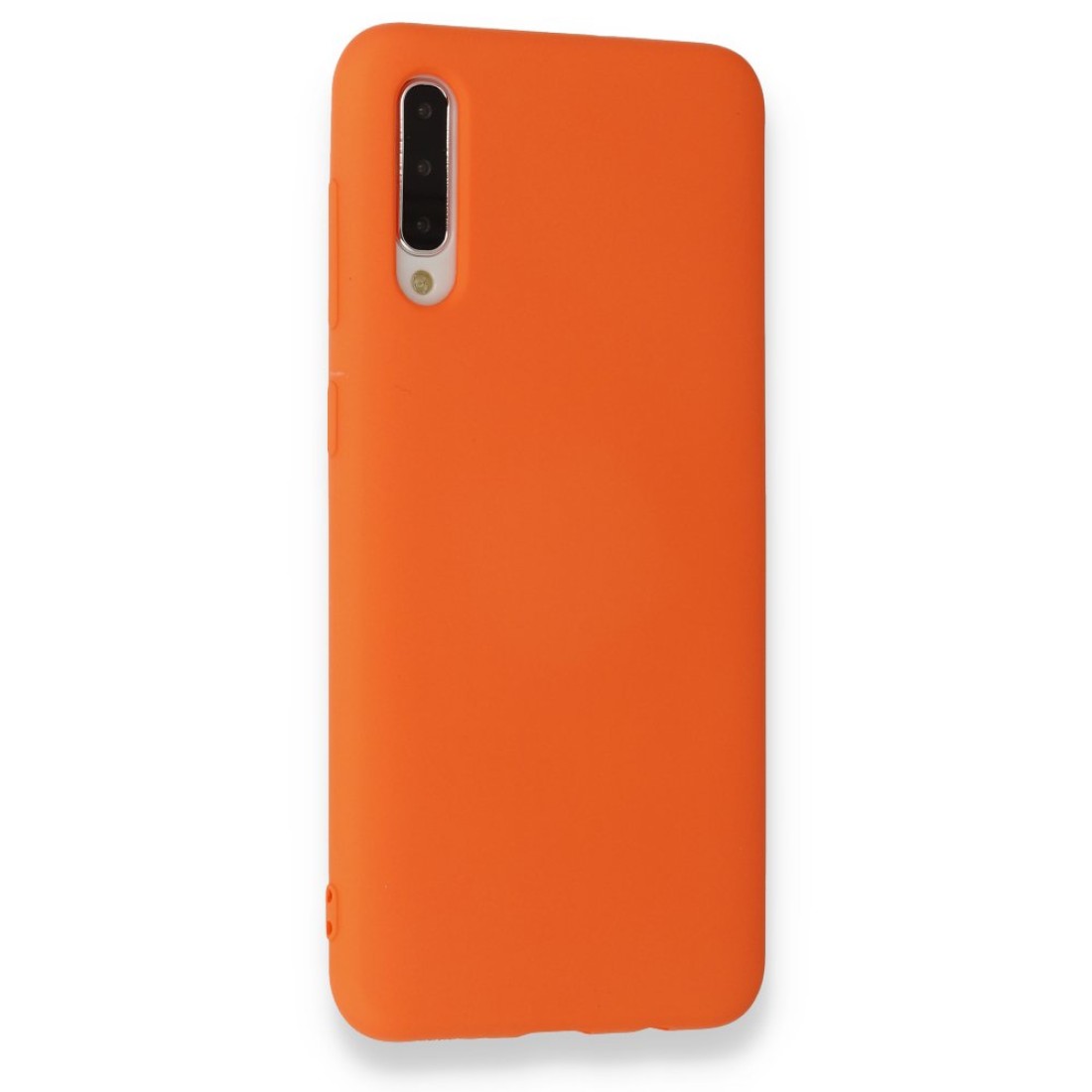  Samsung Galaxy A50S Kılıf Nano içi Kadife Silikon - Turuncu