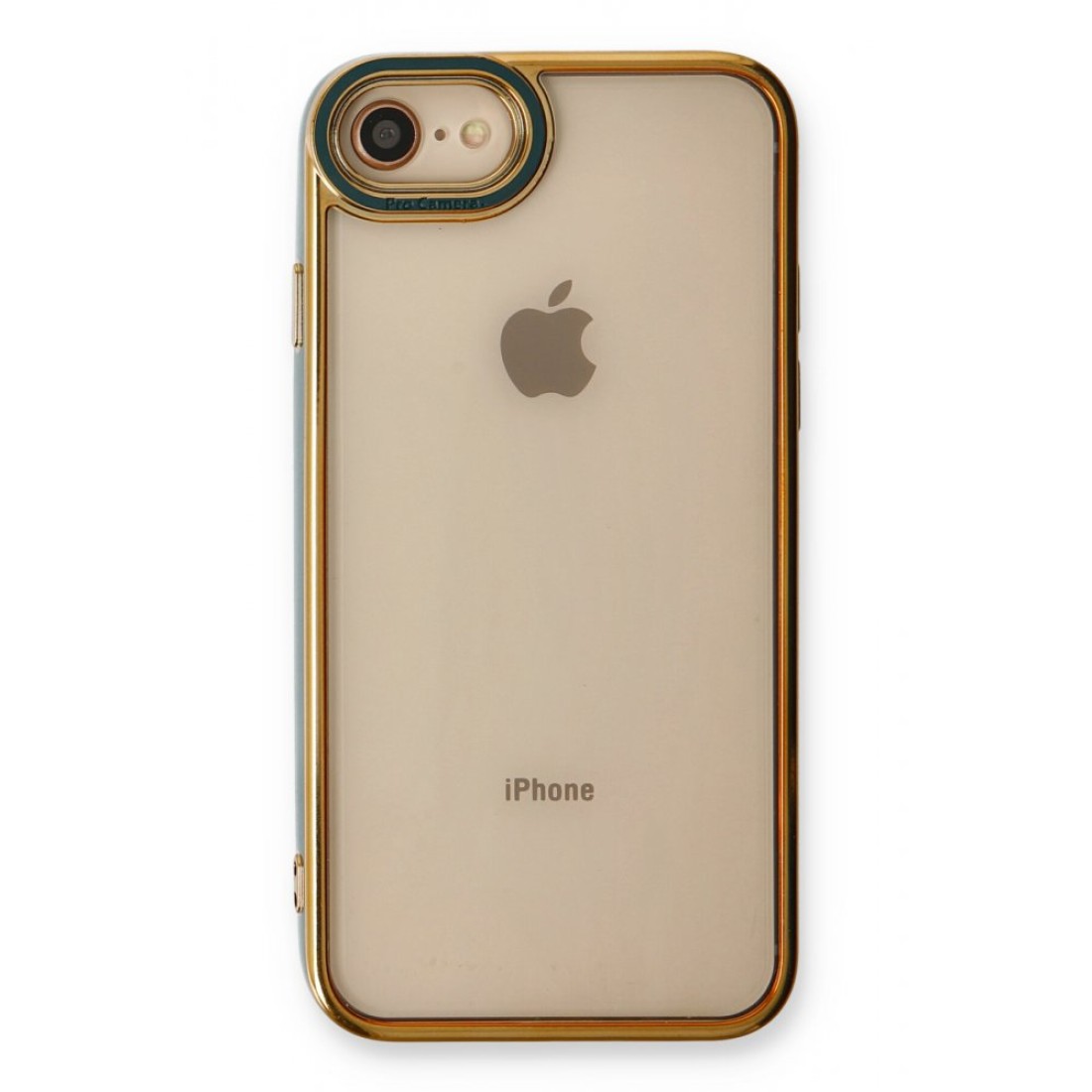  iPhone 7 Kılıf Liva Lens Silikon - Yeşil